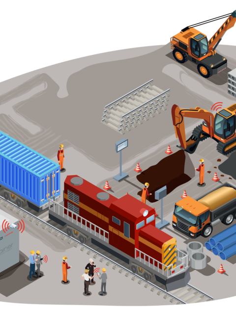 Bild Q-tainer und Transparente Baustelle