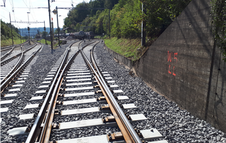 SBB-Fahrbahnerneuerung 2018 Melligen Weichen 1-6